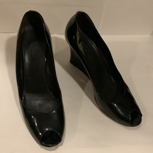 Authentic Gucci open toe wedges - Picture 3 of 6